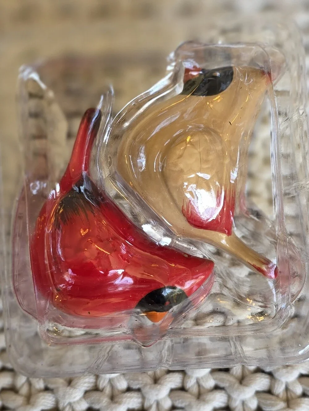 Hallmark Ceramic Cardinal Couple Salt and Pepper Shakers Set